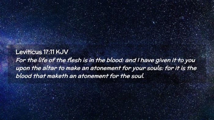 Picture 02 - Leviticus 17:11 KJV Desktop Wallpaper - For the life of the flesh is in the blood: and I - Desktop Bible Verse Wallpaper