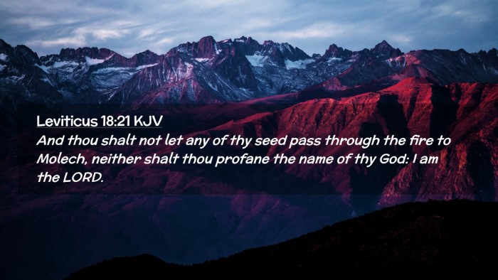 Picture 02 - Leviticus 18:21 KJV Desktop Wallpaper - And thou shalt not let any of thy seed pass - Desktop Bible Verse Wallpaper