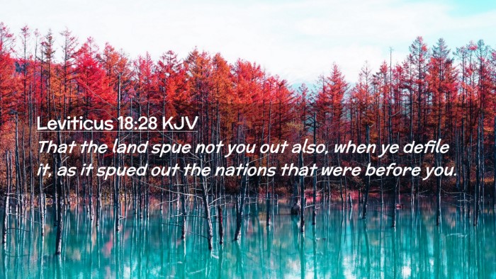 Picture 02 - Leviticus 18:28 KJV Desktop Wallpaper - That the land spue not you out also, when ye - Desktop Bible Verse Wallpaper