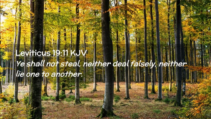 Picture 02 - Leviticus 19:11 KJV Desktop Wallpaper - Ye shall not steal, neither deal falsely, neither - Desktop Bible Verse Wallpaper