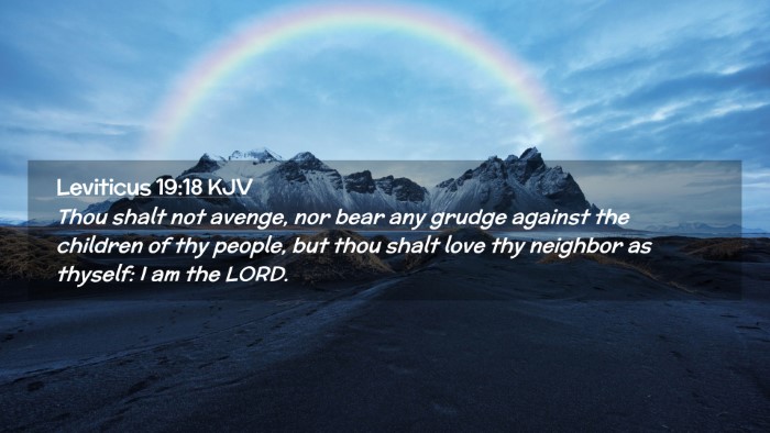 Picture 02 - Leviticus 19:18 KJV Desktop Wallpaper - Thou shalt not avenge, nor bear any grudge - Desktop Bible Verse Wallpaper