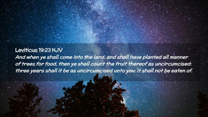 Picture 02 - Leviticus 19:23 KJV Desktop Wallpaper - And when ye shall come into the land, and shall - Desktop Bible Verse Wallpaper