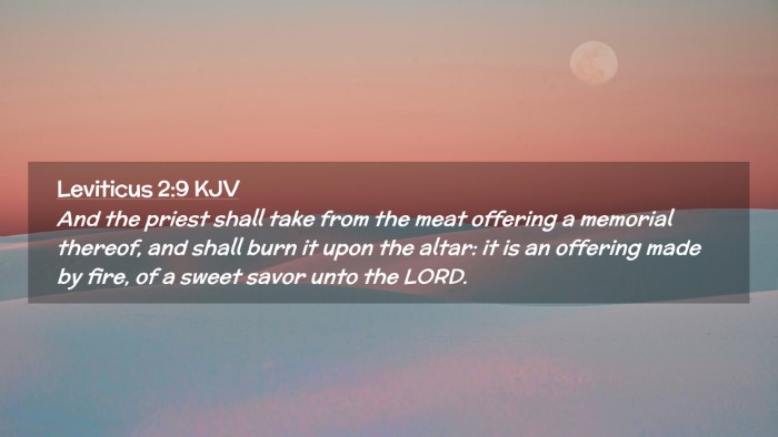 Picture 02 - Leviticus 2:9 KJV Desktop Wallpaper - And the priest shall take from the meat offering - Desktop Bible Verse Wallpaper