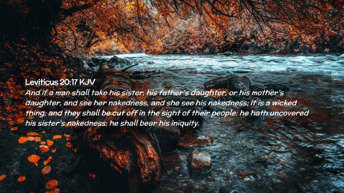 Picture 02 - Leviticus 20:17 KJV Desktop Wallpaper - And if a man shall take his sister, his father's - Desktop Bible Verse Wallpaper