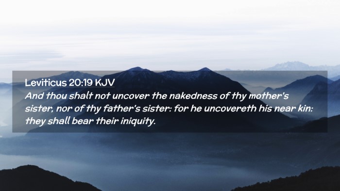 Picture 02 - Leviticus 20:19 KJV Desktop Wallpaper - And thou shalt not uncover the nakedness of thy - Desktop Bible Verse Wallpaper