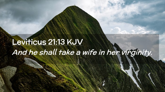 Picture 02 - Leviticus 21:13 KJV Desktop Wallpaper - And he shall take a wife in her - Desktop Bible Verse Wallpaper