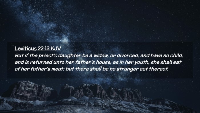 Picture 02 - Leviticus 22:13 KJV Desktop Wallpaper - But if the priest's daughter be a widow, or - Desktop Bible Verse Wallpaper