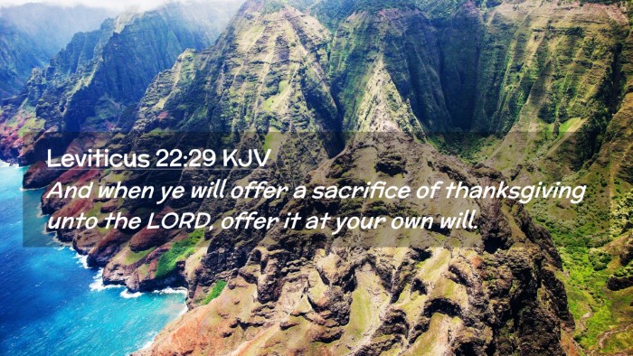 Picture 02 - Leviticus 22:29 KJV Desktop Wallpaper - And when ye will offer a sacrifice of - Desktop Bible Verse Wallpaper