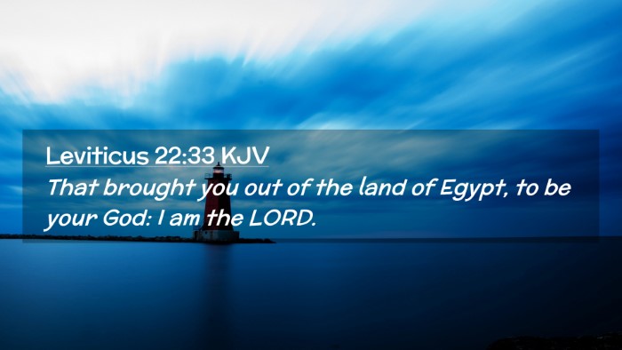 Picture 02 - Leviticus 22:33 KJV Desktop Wallpaper - That brought you out of the land of Egypt, to be - Desktop Bible Verse Wallpaper
