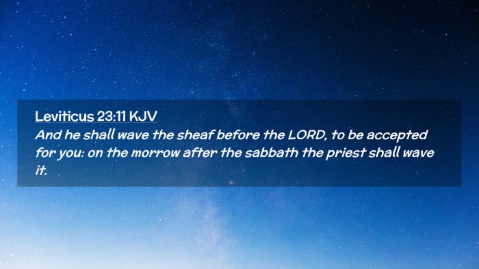 Picture 02 - Leviticus 23:11 KJV Desktop Wallpaper - And he shall wave the sheaf before the LORD, to - Desktop Bible Verse Wallpaper
