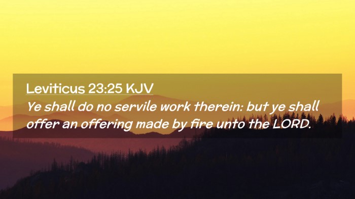 Picture 02 - Leviticus 23:25 KJV Desktop Wallpaper - Ye shall do no servile work therein: but ye shall - Desktop Bible Verse Wallpaper
