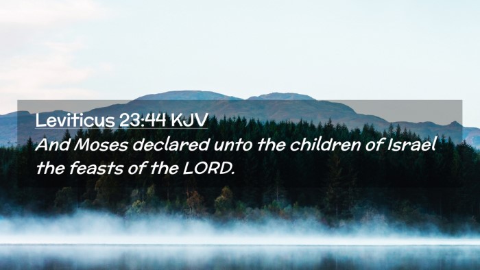 Picture 02 - Leviticus 23:44 KJV Desktop Wallpaper - And Moses declared unto the children of Israel - Desktop Bible Verse Wallpaper