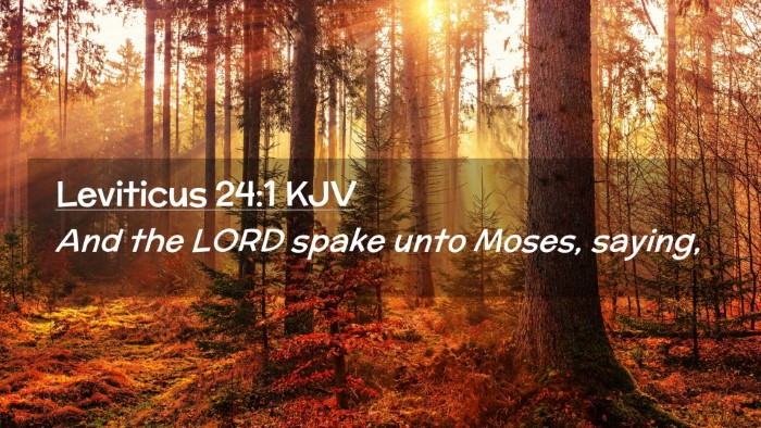 Picture 02 - Leviticus 24:1 KJV Desktop Wallpaper - And the LORD spake unto Moses, - Desktop Bible Verse Wallpaper