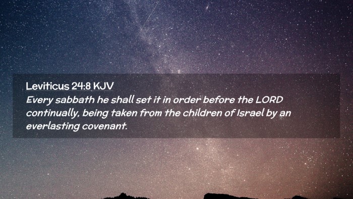 Picture 02 - Leviticus 24:8 KJV Desktop Wallpaper - Every sabbath he shall set it in order before the - Desktop Bible Verse Wallpaper