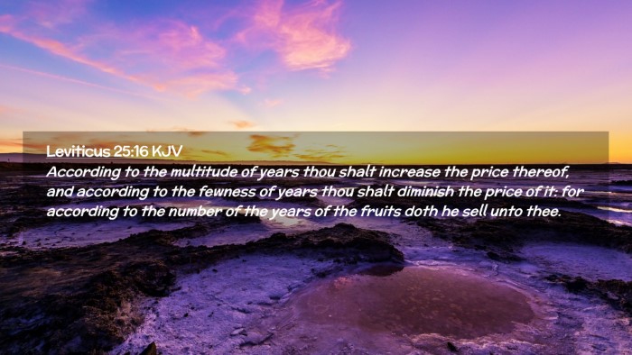 Picture 02 - Leviticus 25:16 KJV Desktop Wallpaper - According to the multitude of years thou shalt - Desktop Bible Verse Wallpaper