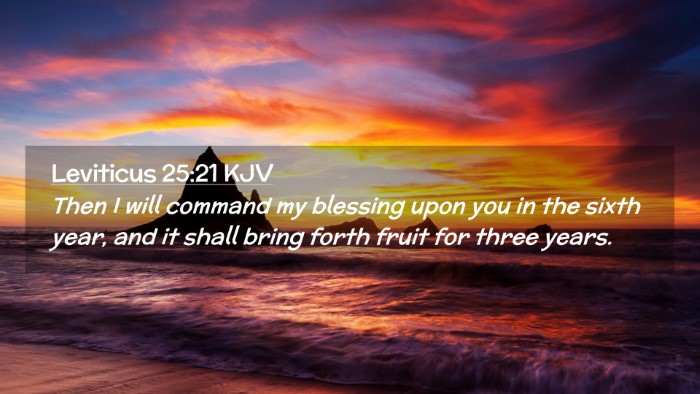 Picture 02 - Leviticus 25:21 KJV Desktop Wallpaper - Then I will command my blessing upon you in the - Desktop Bible Verse Wallpaper