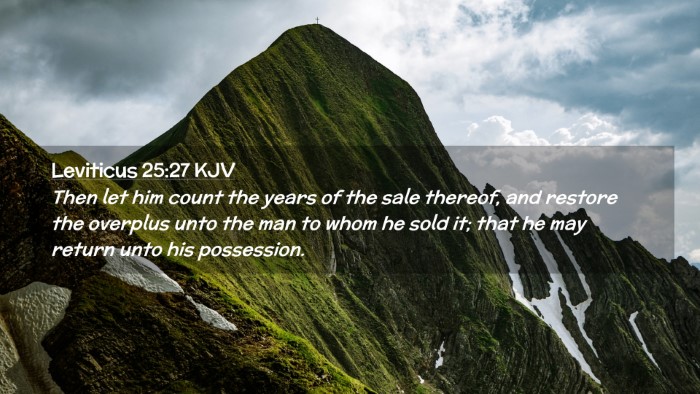 Picture 02 - Leviticus 25:27 KJV Desktop Wallpaper - Then let him count the years of the sale thereof, - Desktop Bible Verse Wallpaper