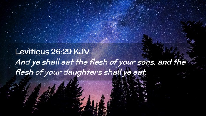 Picture 02 - Leviticus 26:29 KJV Desktop Wallpaper - And ye shall eat the flesh of your sons, and the - Desktop Bible Verse Wallpaper