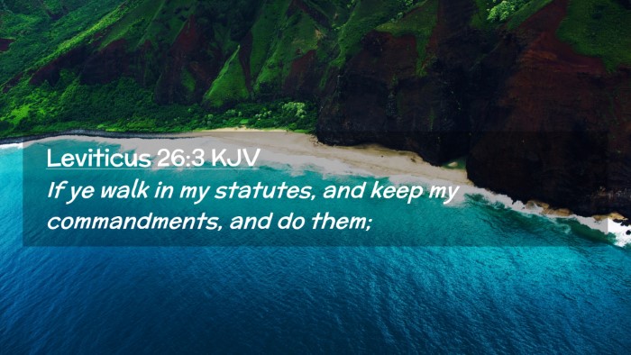Picture 02 - Leviticus 26:3 KJV Desktop Wallpaper - If ye walk in my statutes, and keep my - Desktop Bible Verse Wallpaper