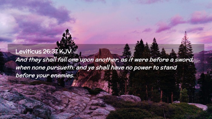 Picture 02 - Leviticus 26:37 KJV Desktop Wallpaper - And they shall fall one upon another, as it were - Desktop Bible Verse Wallpaper