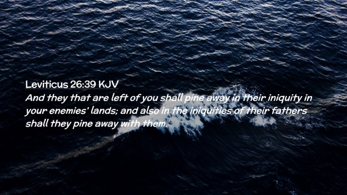 Picture 02 - Leviticus 26:39 KJV Desktop Wallpaper - And they that are left of you shall pine away in - Desktop Bible Verse Wallpaper