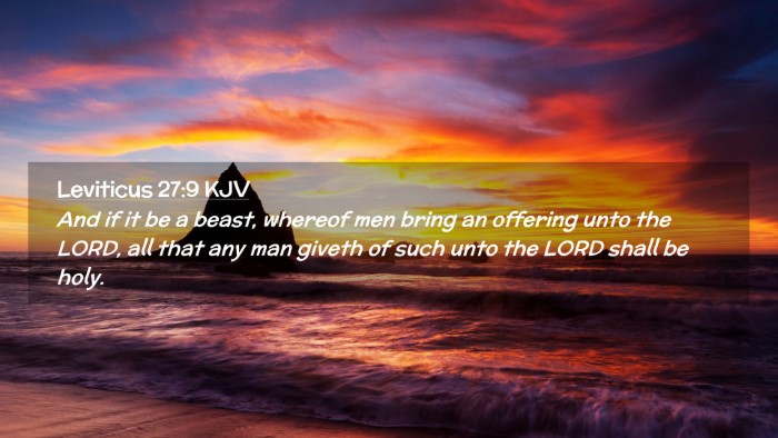 Picture 02 - Leviticus 27:9 KJV Desktop Wallpaper - And if it be a beast, whereof men bring an - Desktop Bible Verse Wallpaper