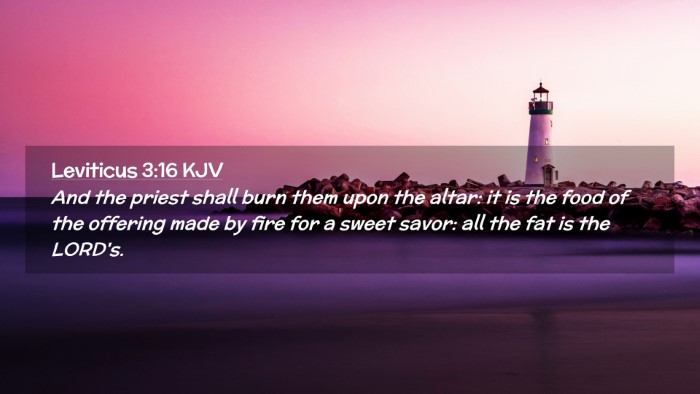 Picture 02 - Leviticus 3:16 KJV Desktop Wallpaper - And the priest shall burn them upon the altar: it - Desktop Bible Verse Wallpaper