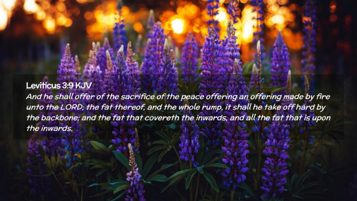 Picture 02 - Leviticus 3:9 KJV Desktop Wallpaper - And he shall offer of the sacrifice of the peace - Desktop Bible Verse Wallpaper