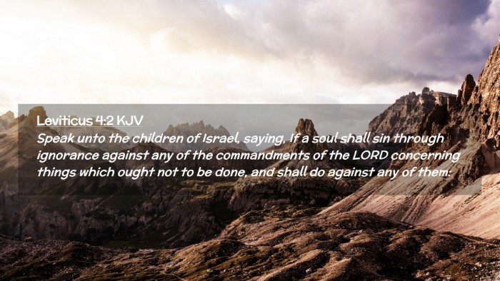 Picture 02 - Leviticus 4:2 KJV Desktop Wallpaper - Speak unto the children of Israel, saying, If a - Desktop Bible Verse Wallpaper