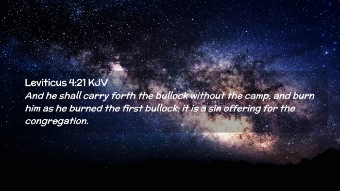 Picture 02 - Leviticus 4:21 KJV Desktop Wallpaper - And he shall carry forth the bullock without the - Desktop Bible Verse Wallpaper