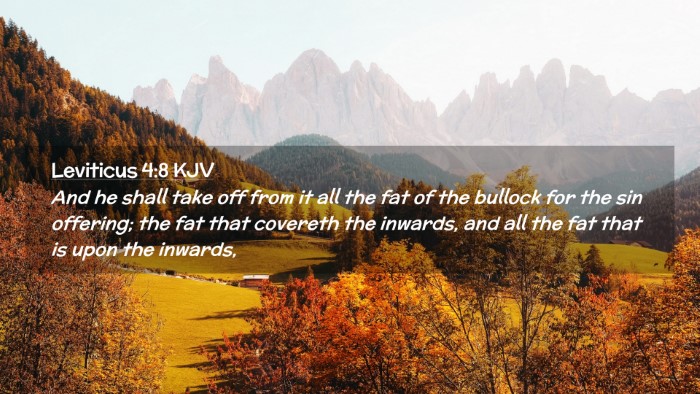 Picture 02 - Leviticus 4:8 KJV Desktop Wallpaper - And he shall take off from it all the fat of the - Desktop Bible Verse Wallpaper