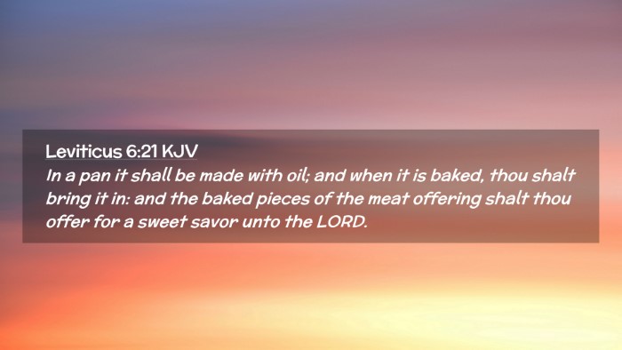 Picture 02 - Leviticus 6:21 KJV Desktop Wallpaper - In a pan it shall be made with oil; and when it - Desktop Bible Verse Wallpaper