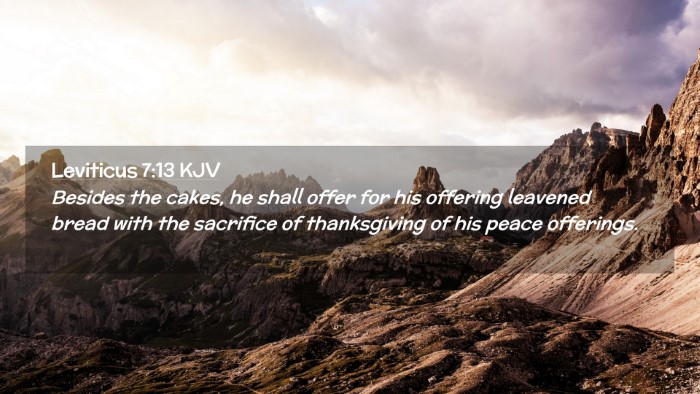 Picture 02 - Leviticus 7:13 KJV Desktop Wallpaper - Besides the cakes, he shall offer for his - Desktop Bible Verse Wallpaper