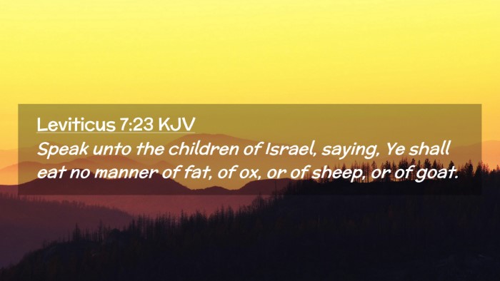 Picture 02 - Leviticus 7:23 KJV Desktop Wallpaper - Speak unto the children of Israel, saying, Ye - Desktop Bible Verse Wallpaper