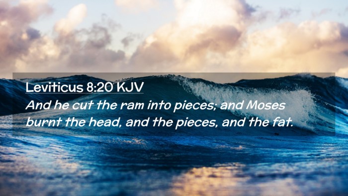 Picture 02 - Leviticus 8:20 KJV Desktop Wallpaper - And he cut the ram into pieces; and Moses burnt - Desktop Bible Verse Wallpaper