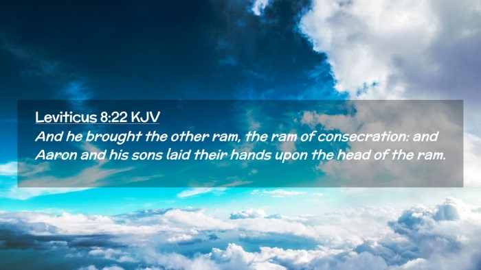 Picture 02 - Leviticus 8:22 KJV Desktop Wallpaper - And he brought the other ram, the ram of - Desktop Bible Verse Wallpaper