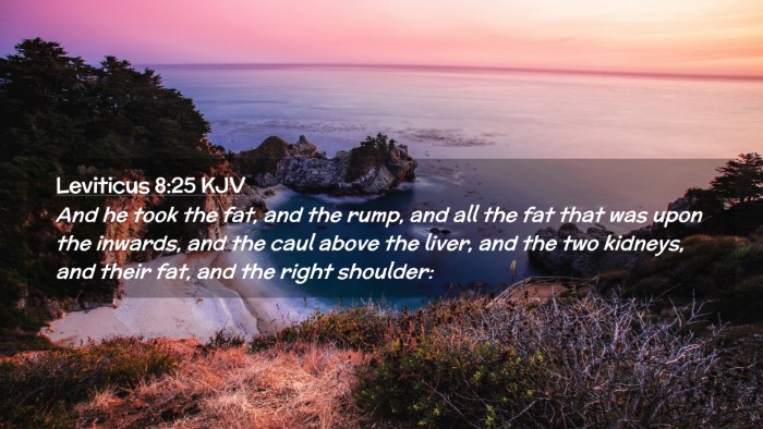 Picture 02 - Leviticus 8:25 KJV Desktop Wallpaper - And he took the fat, and the rump, and all the - Desktop Bible Verse Wallpaper