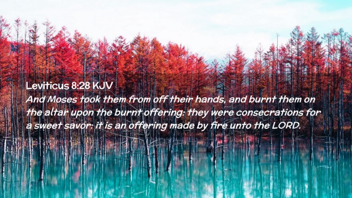 Picture 02 - Leviticus 8:28 KJV Desktop Wallpaper - And Moses took them from off their hands, and - Desktop Bible Verse Wallpaper