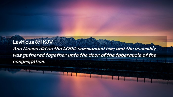 Picture 02 - Leviticus 8:4 KJV Desktop Wallpaper - And Moses did as the LORD commanded him; and the - Desktop Bible Verse Wallpaper