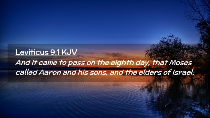 Picture 02 - Leviticus 9:1 KJV Desktop Wallpaper - And it came to pass on the eighth day, that Moses - Desktop Bible Verse Wallpaper