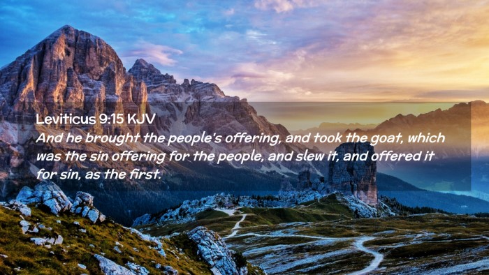 Picture 02 - Leviticus 9:15 KJV Desktop Wallpaper - And he brought the people's offering, and took - Desktop Bible Verse Wallpaper