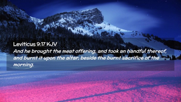 Picture 02 - Leviticus 9:17 KJV Desktop Wallpaper - And he brought the meat offering, and took an - Desktop Bible Verse Wallpaper