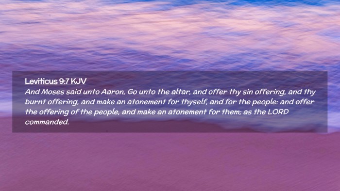 Picture 02 - Leviticus 9:7 KJV Desktop Wallpaper - And Moses said unto Aaron, Go unto the altar, and - Desktop Bible Verse Wallpaper