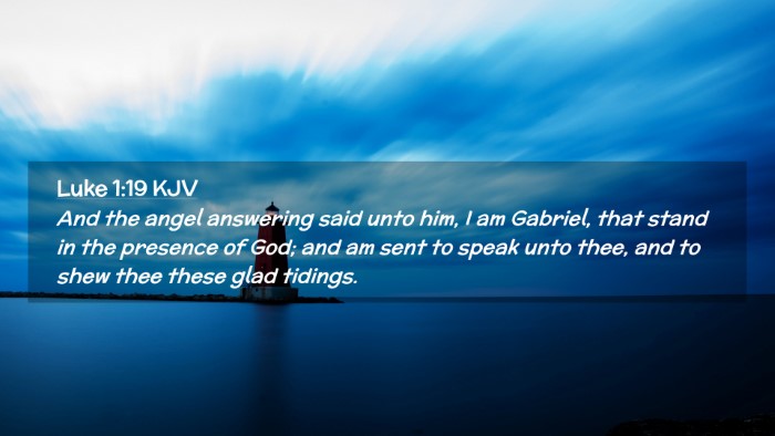 Picture 02 - Luke 1:19 KJV Desktop Wallpaper - And the angel answering said unto him, I am - Desktop Bible Verse Wallpaper
