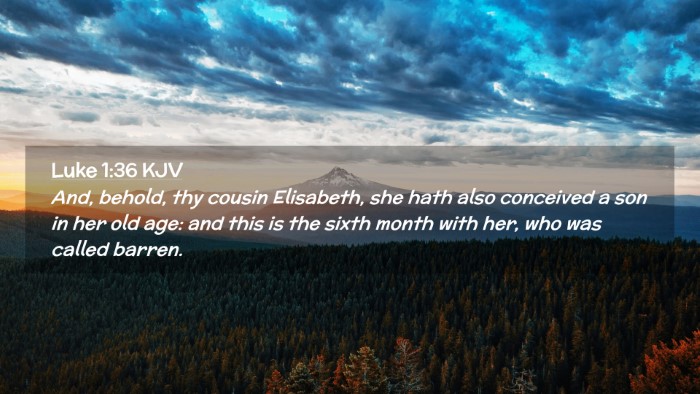 Picture 02 - Luke 1:36 KJV Desktop Wallpaper - And, behold, thy cousin Elisabeth, she hath also - Desktop Bible Verse Wallpaper
