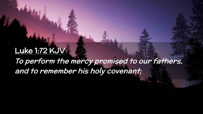 Picture 02 - Luke 1:72 KJV Desktop Wallpaper - To perform the mercy promised to our fathers, and - Desktop Bible Verse Wallpaper