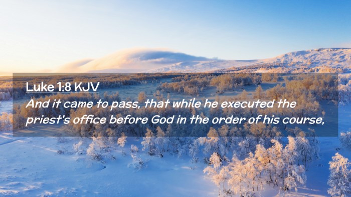 Picture 02 - Luke 1:8 KJV Desktop Wallpaper - And it came to pass, that while he executed the - Desktop Bible Verse Wallpaper