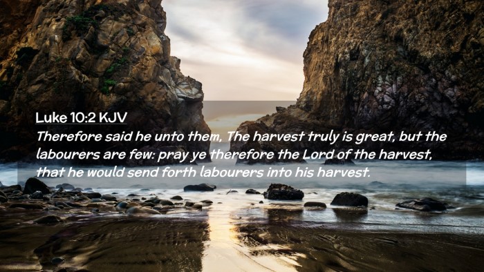 Picture 02 - Luke 10:2 KJV Desktop Wallpaper - Therefore said he unto them, The harvest truly is - Desktop Bible Verse Wallpaper