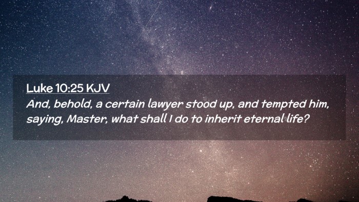 Picture 02 - Luke 10:25 KJV Desktop Wallpaper - And, behold, a certain lawyer stood up, and - Desktop Bible Verse Wallpaper