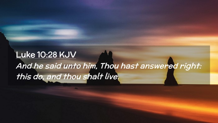 Picture 02 - Luke 10:28 KJV Desktop Wallpaper - And he said unto him, Thou hast answered right: - Desktop Bible Verse Wallpaper